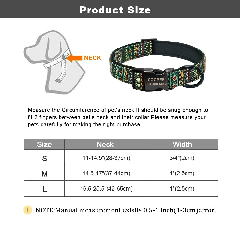 Personalized Dog Collar Custom Puppy Pet Collar Pitbull Collars Pets Acessorios Products Small Dog Collar for Medium Large Pet