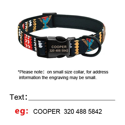 Personalized Dog Collar Custom Puppy Pet Collar Pitbull Collars Pets Acessorios Products Small Dog Collar for Medium Large Pet