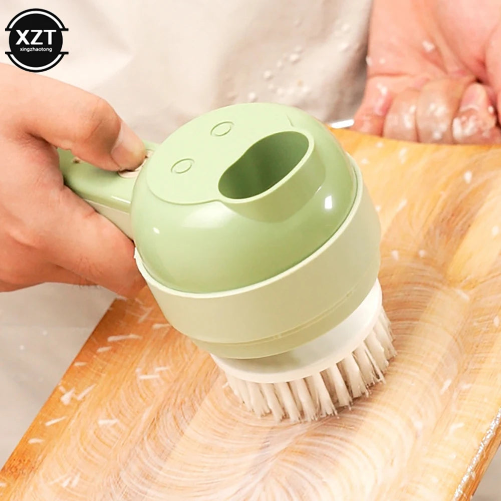 Multifunctional 4 in 1 Handheld Electric Vegetable Slicer USB Rechargeable Fruit Garlic Onion Masher Fruit Chopper Cutting Tools