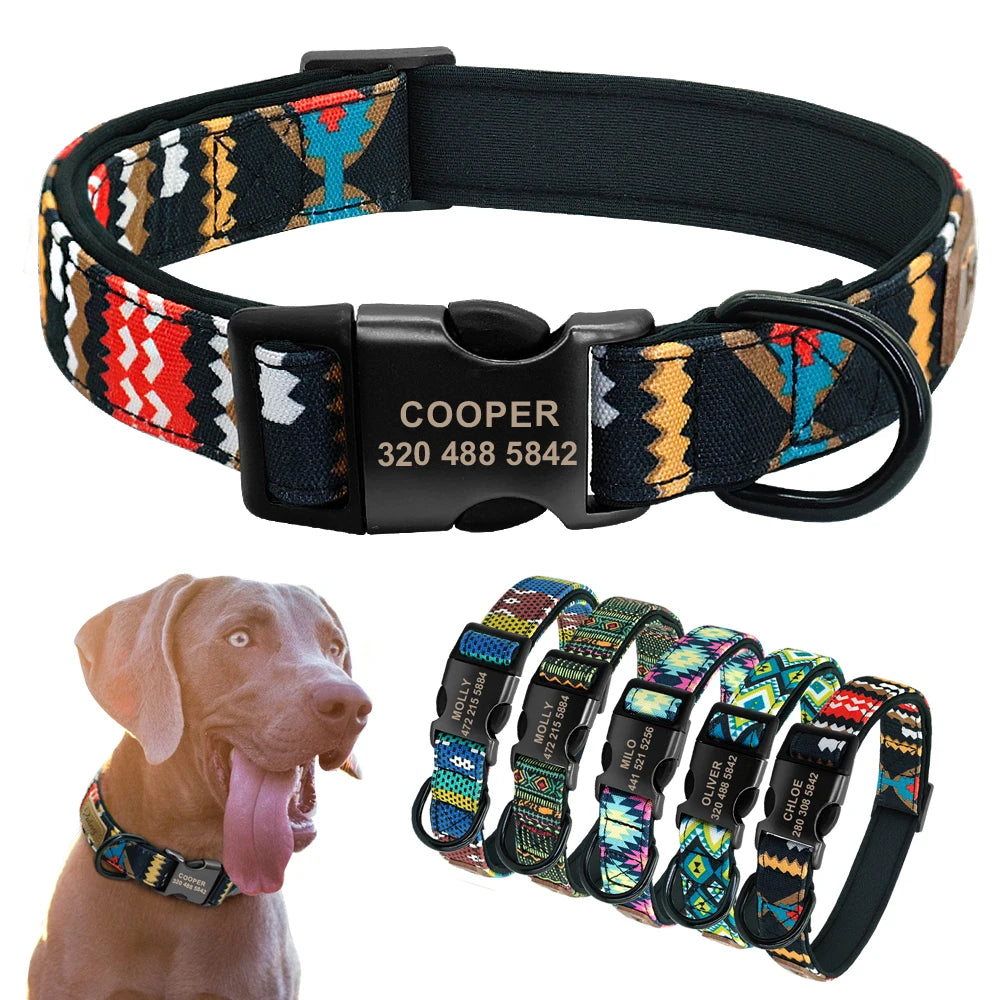 Personalized Dog Collar Custom Puppy Pet Collar Pitbull Collars Pets Acessorios Products Small Dog Collar for Medium Large Pet