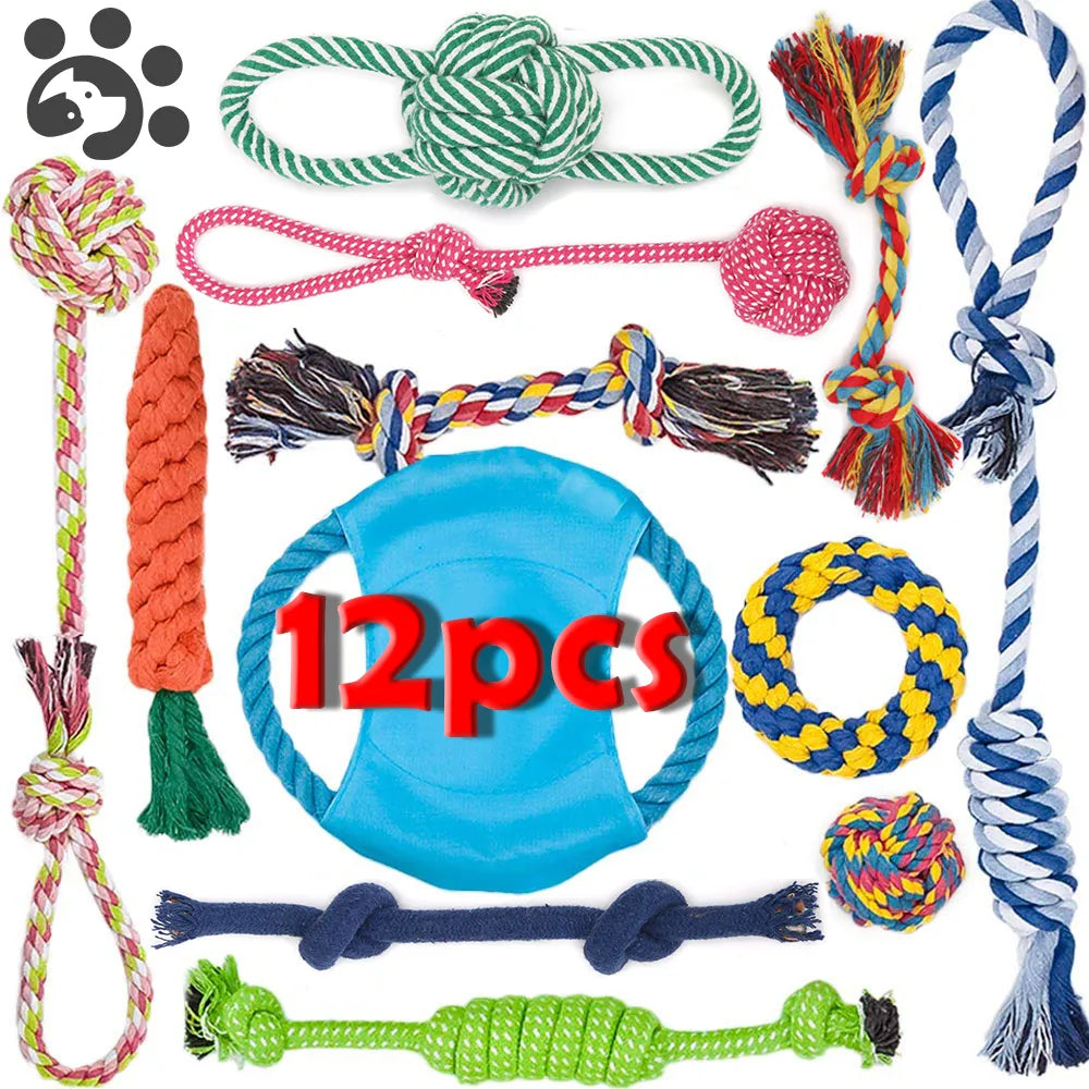 Dog Rope Toy Interactive Toy for Large Dog Rope Ball Chew Toys Teeth Cleaning Pet Toy for Small Medium Dogs Pet Products TY0116