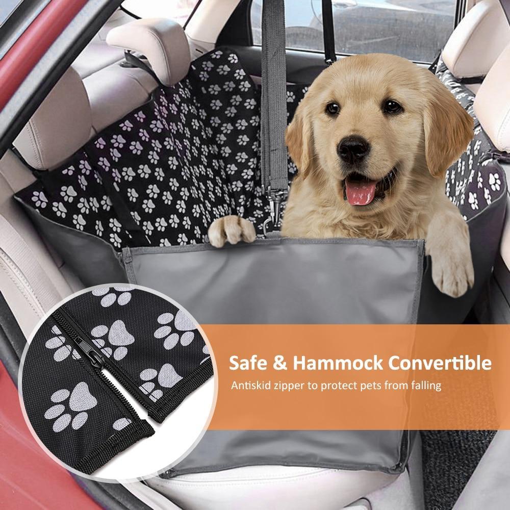 Pet carriers Oxford Fabric Paw pattern Car Seat Cover